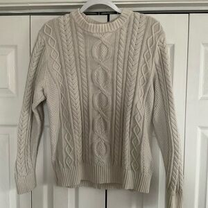 L.L. Bean Organic Cotton Sweater in Cream
